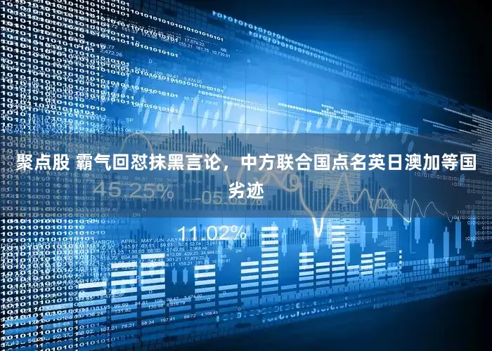 聚点股 霸气回怼抹黑言论，中方联合国点名英日澳加等国劣迹