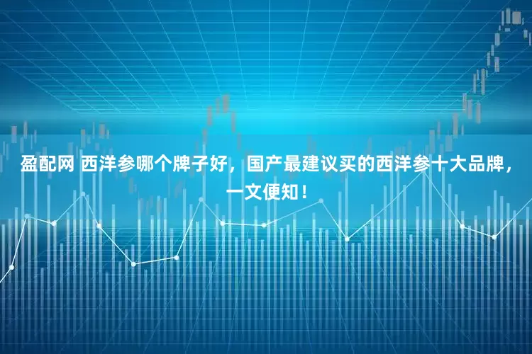盈配网 西洋参哪个牌子好，国产最建议买的西洋参十大品牌，一文便知！